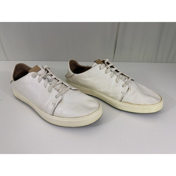 OluKai Lae\'Ahi Li\'Ili White Leather Lace Up Casual Drop Heel Shoes Sz 41 W11 M8 main image 10